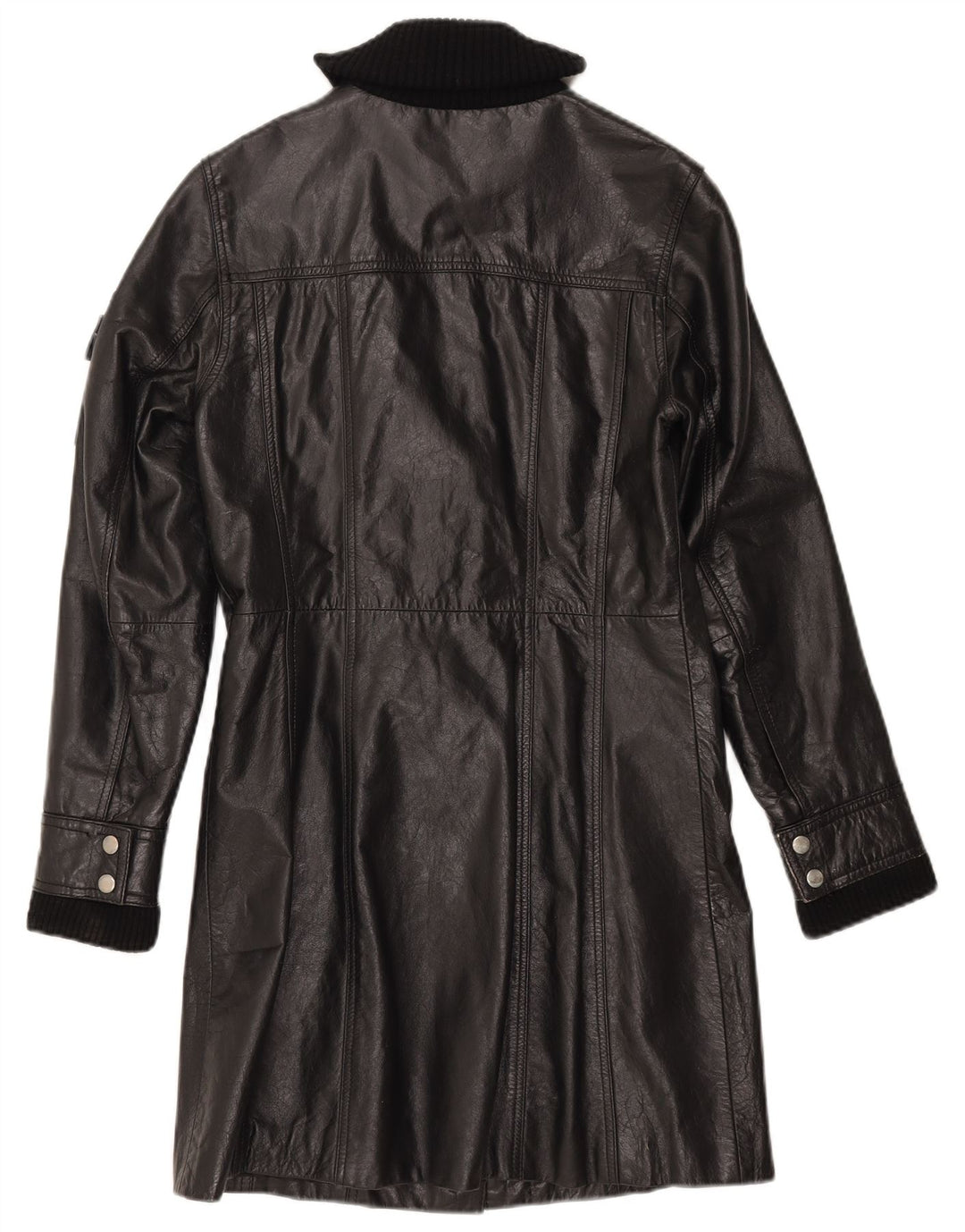 Gipsy Womens Leather Coat UK 12 Medium Black