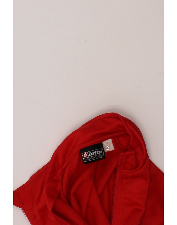 LOTTO Boys Tracksuit Top Jacket 9-10 Years Small  Red Colourblock Vintage Lotto and Second-Hand Lotto from Messina Hembry 