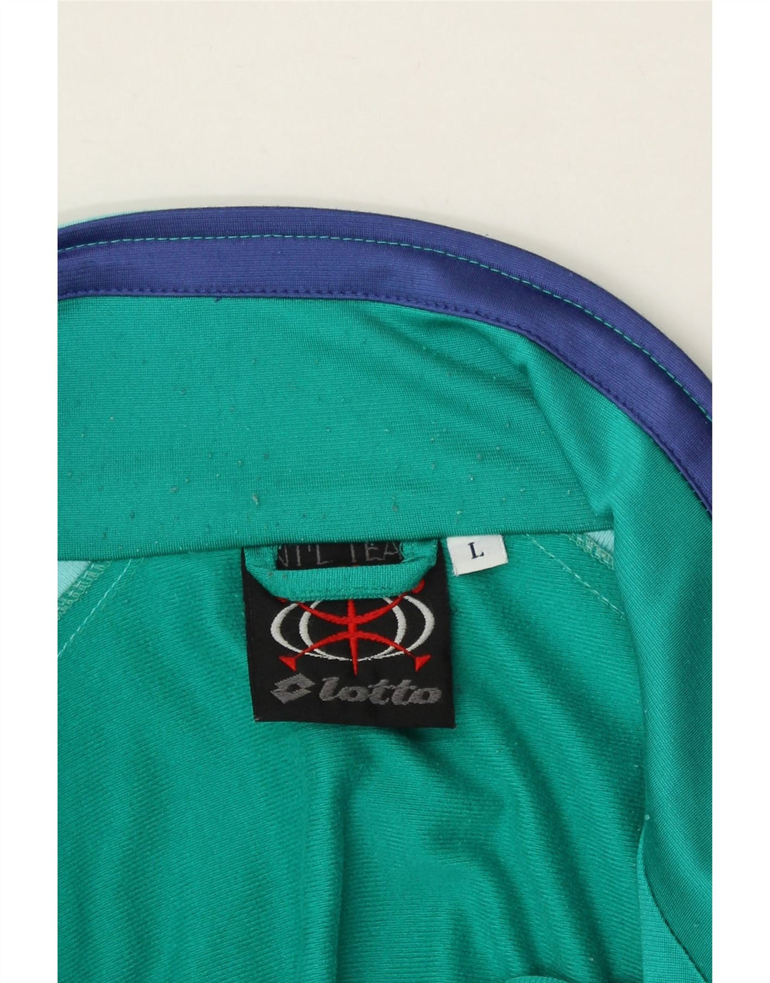 LOTTO Womens Full Tracksuit UK 14 Large Turquoise Colourblock Polyester Vintage Lotto and Second-Hand Lotto from Messina Hembry 