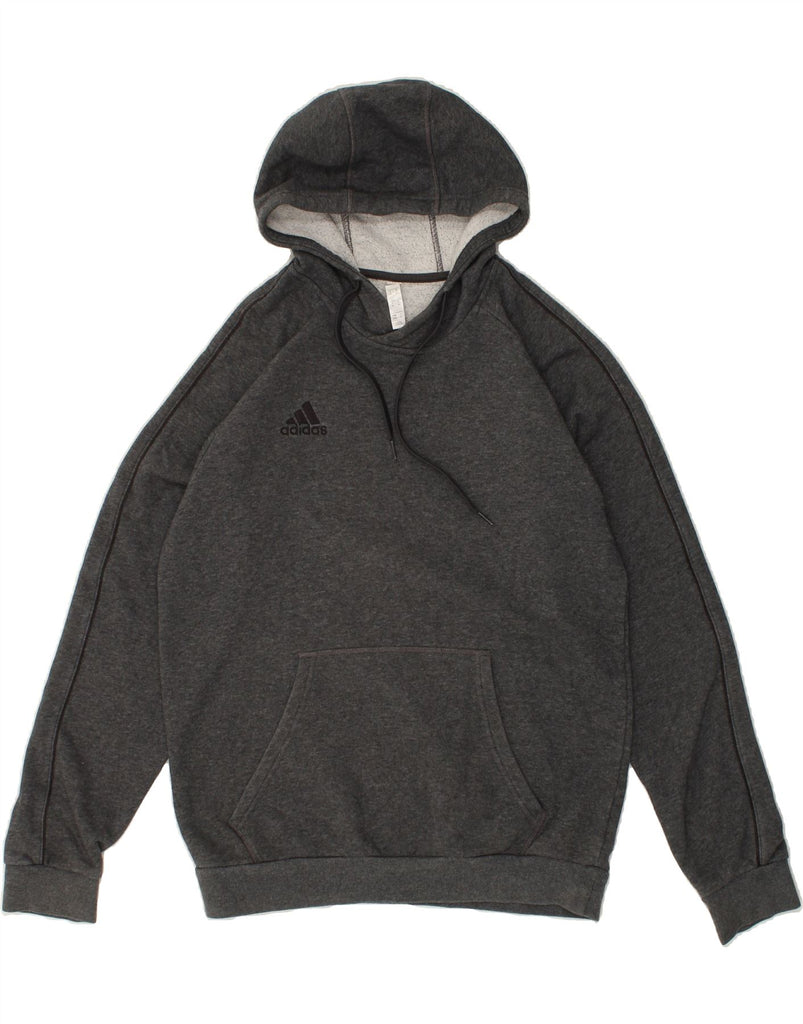 ADIDAS Mens Hoodie Jumper Medium Grey Cotton | Vintage Adidas | Thrift | Second-Hand Adidas | Used Clothing | Messina Hembry 