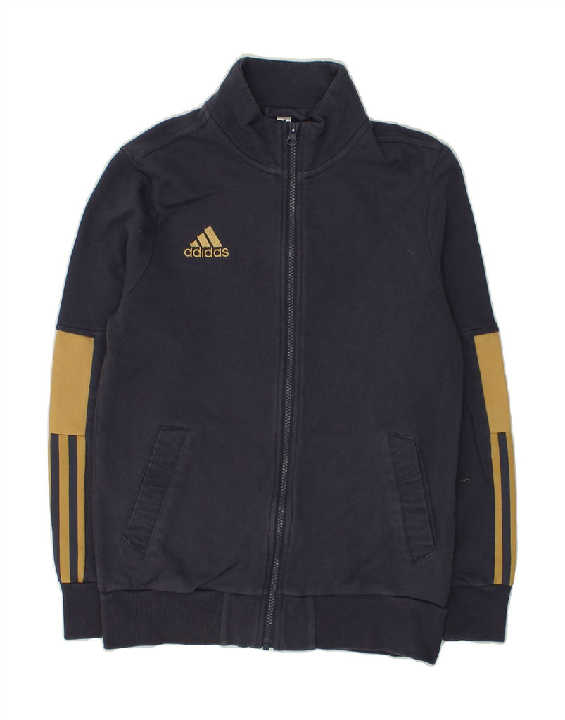 ADIDAS Boys Tracksuit Top Jacket 13-14 Years  Navy Blue Cotton | Vintage Adidas | Thrift | Second-Hand Adidas | Used Clothing | Messina Hembry 