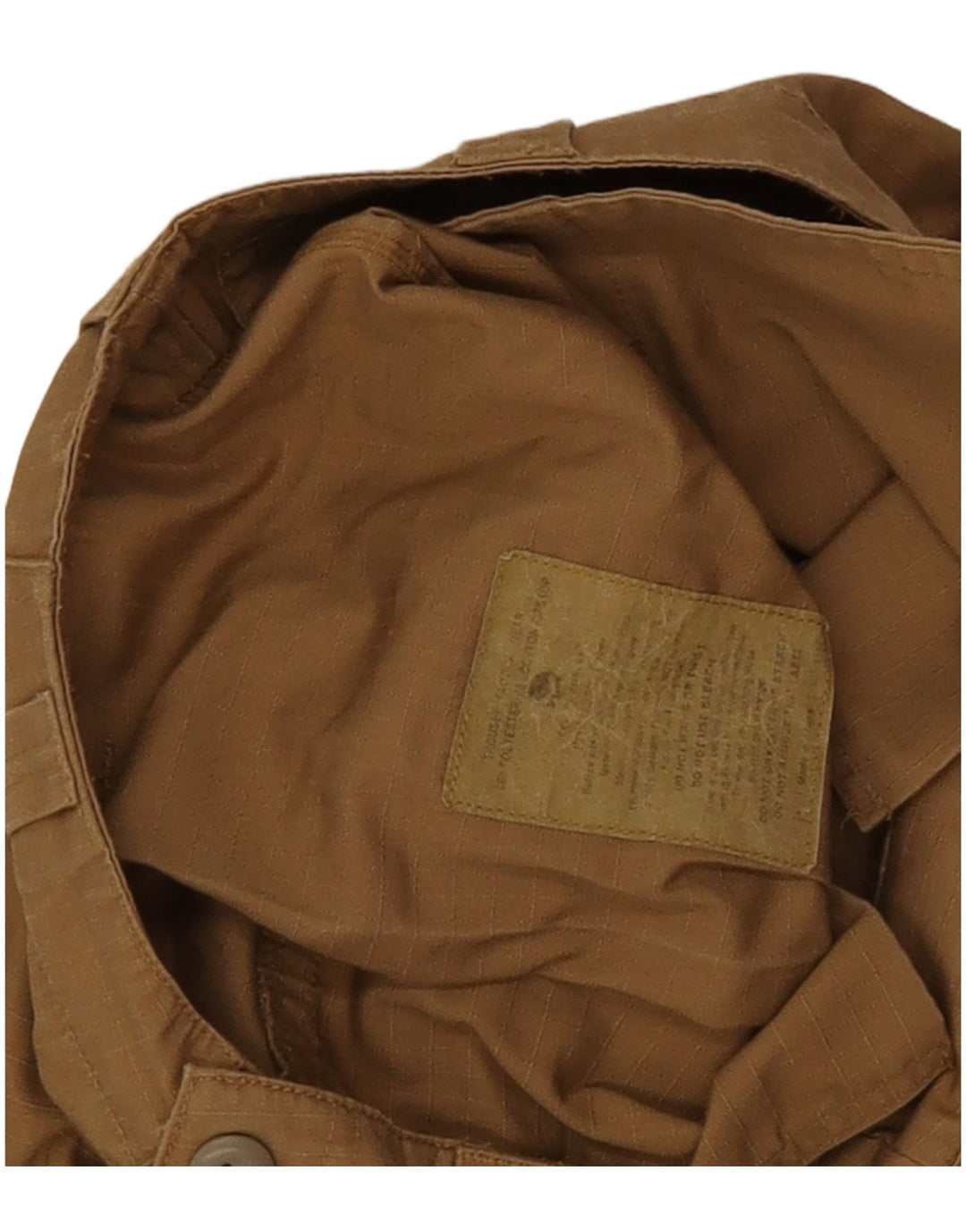 Vintage Mens Straight Cargo Trousers W30 L30 Beige Polyester