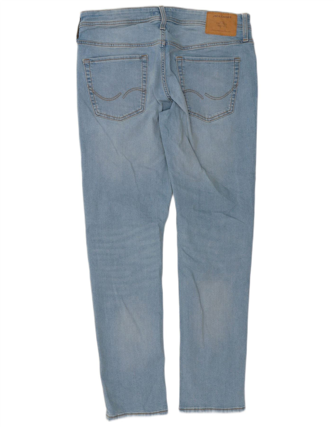 Jack & Jones Mens Slim Jeans W34 L32 Blue Cotton