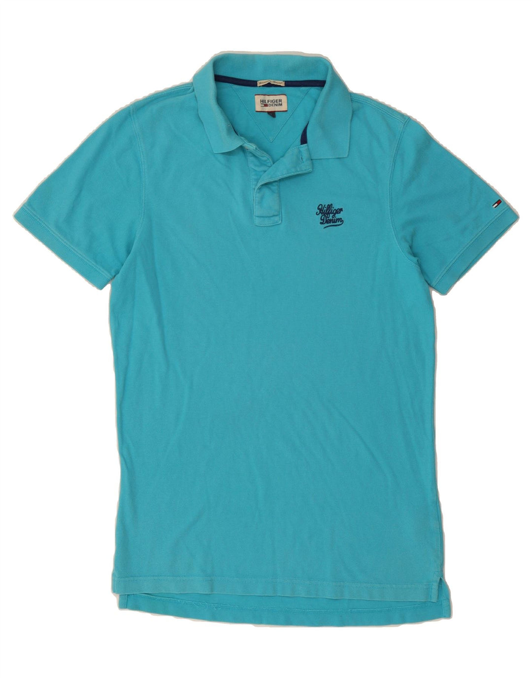TOMMY HILFIGER Mens Polo Shirt Large Blue Cotton Vintage Tommy Hilfiger and Second-Hand Tommy Hilfiger from Messina Hembry 