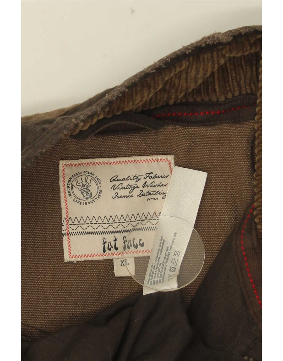 Fat Face Mens Utility Jacket UK 42 XL Brown Cotton