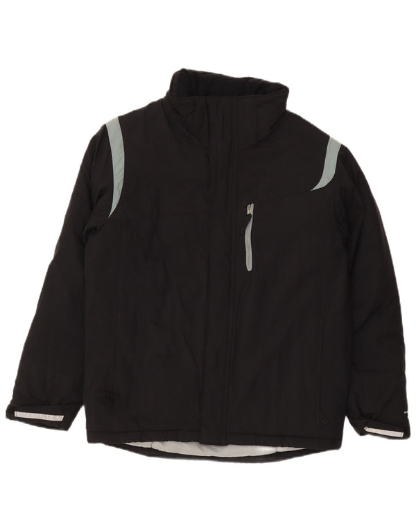 Columbia Boys Hooded Padded Jacket 14-15 Years Black Colourblock Nylon