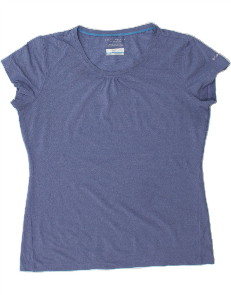COLUMBIA Womens Omni-Shade T-Shirt Top UK 16 Large Blue Polyester Vintage Columbia and Second-Hand Columbia from Messina Hembry 