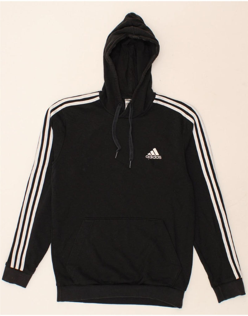 ADIDAS Mens Hoodie Jumper Medium Black Cotton | Vintage Adidas | Thrift | Second-Hand Adidas | Used Clothing | Messina Hembry 