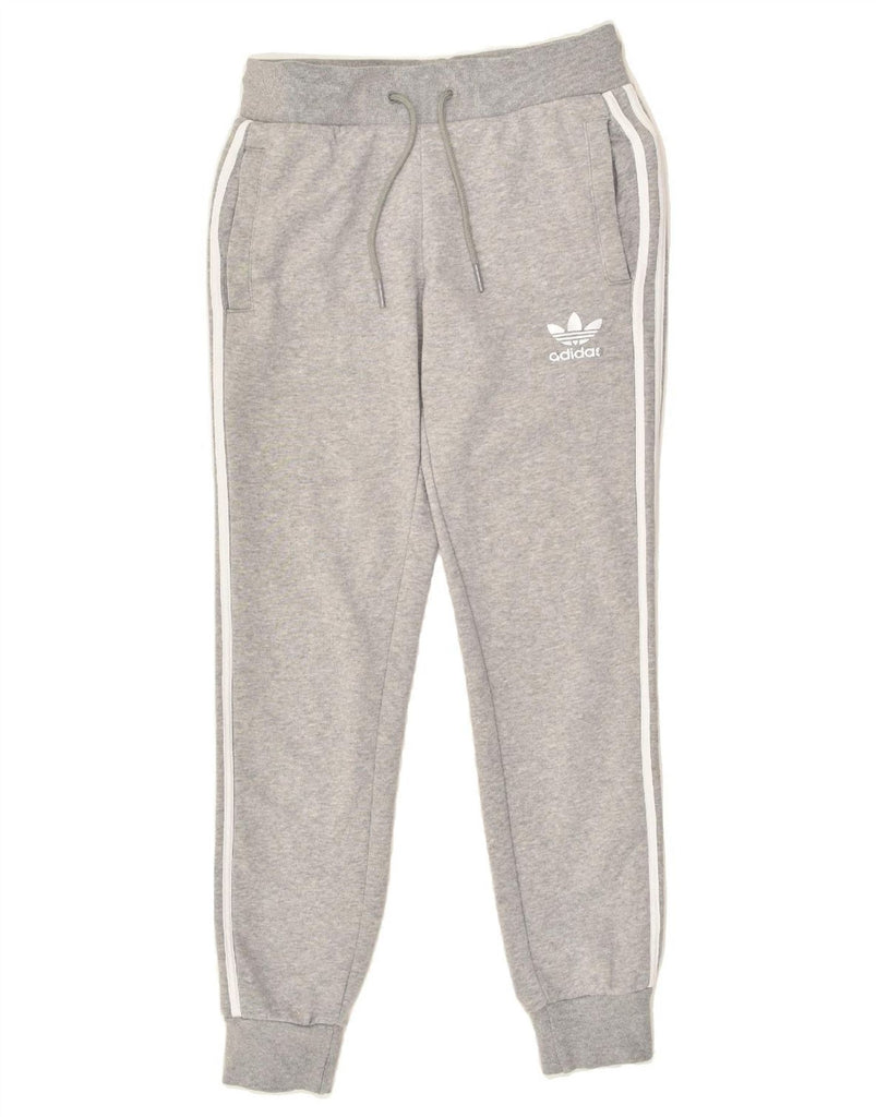 ADIDAS Womens Tracksuit Trousers Joggers UK 6 XS Grey Cotton | Vintage Adidas | Thrift | Second-Hand Adidas | Used Clothing | Messina Hembry 