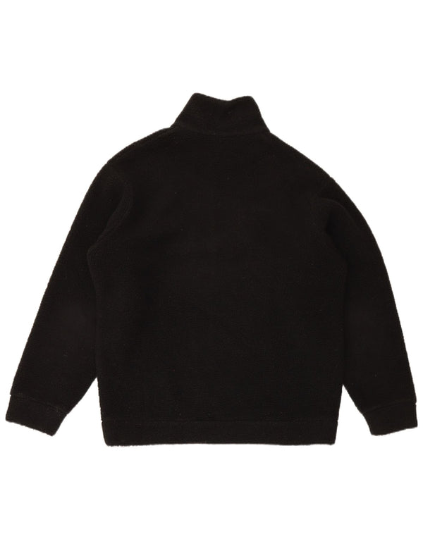 North Sails Mens Zip Neck Fleece Jumper Small Black Polyester