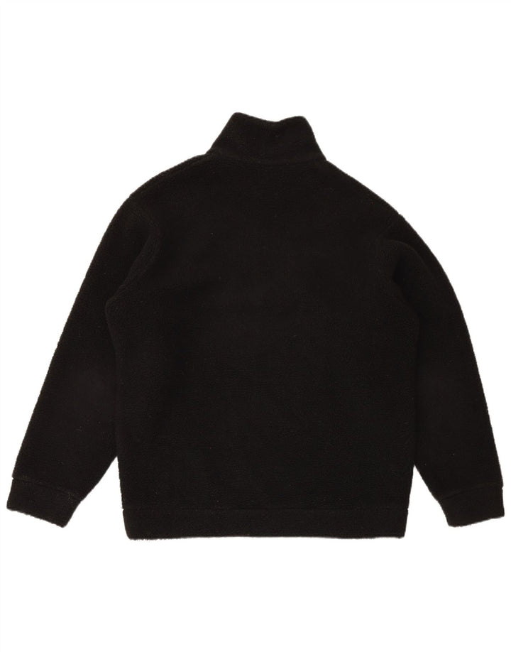 North Sails Mens Zip Neck Fleece Jumper Small Black Polyester