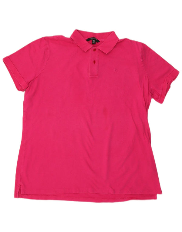 RALPH LAUREN Womens Polo Shirt UK 18 XL Pink Cotton