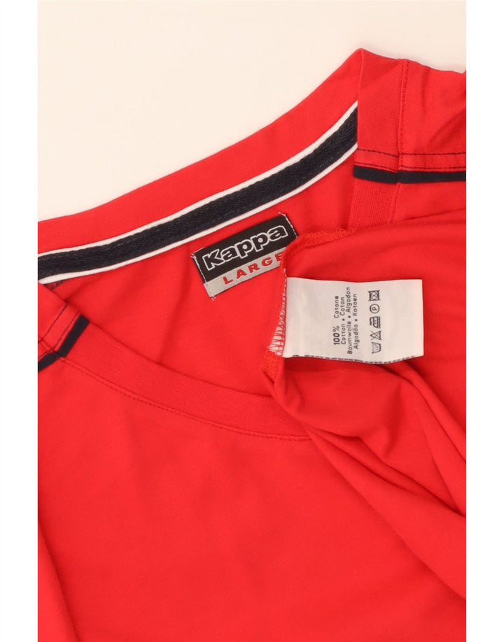 Kappa Mens T-Shirt Top Large Red Cotton