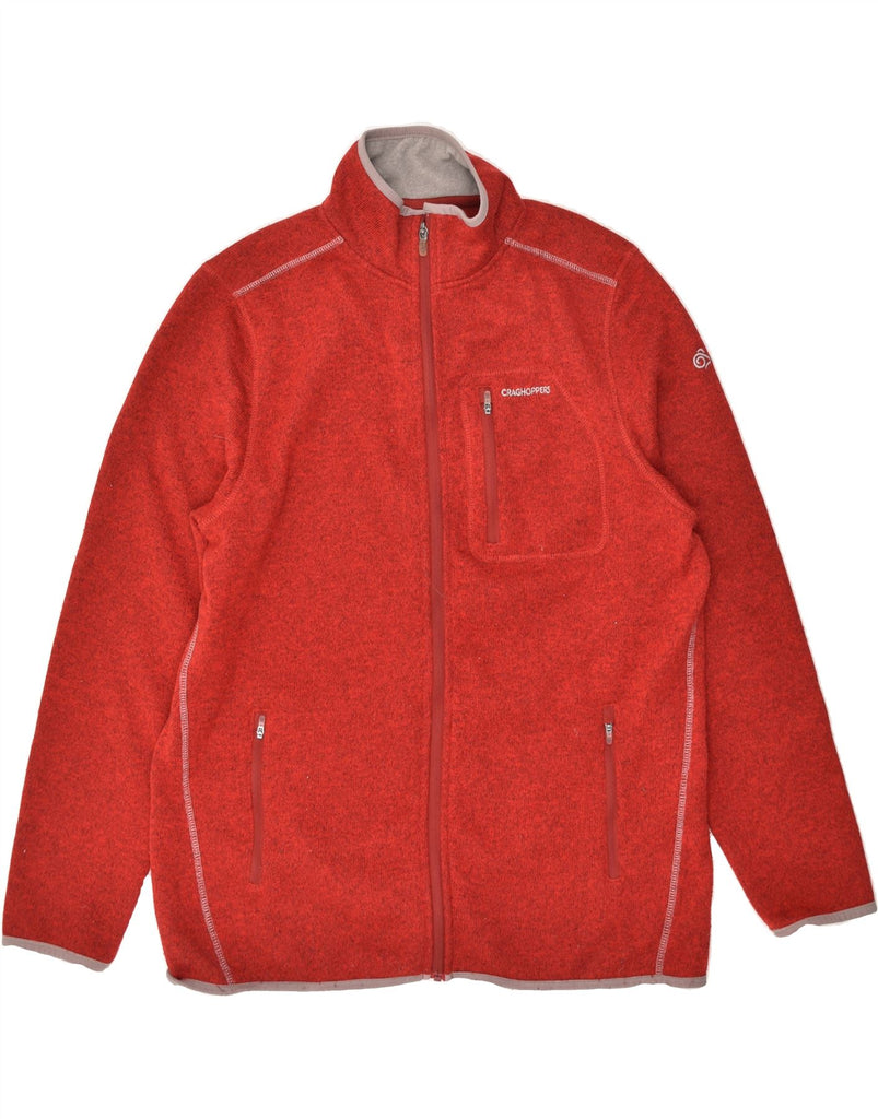 CRAGHOPPERS Mens Fleece Jacket UK 42 XL Red Polyester | Vintage CRAGHOPPERS | Thrift | Second-Hand CRAGHOPPERS | Used Clothing | Messina Hembry 