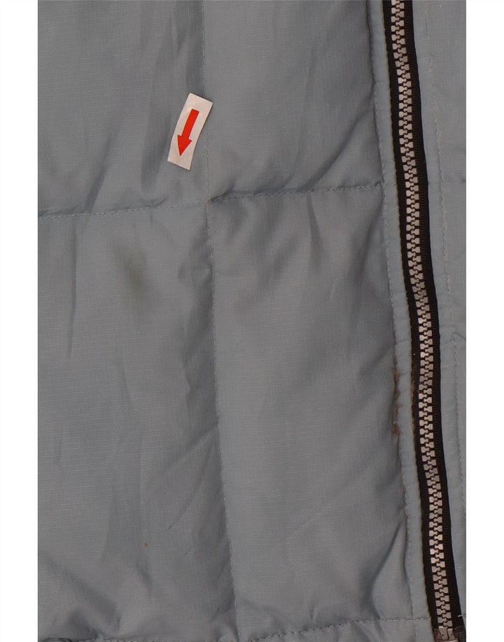 Asics Mens Hooded Padded Jacket UK 36 Small Blue Polyester