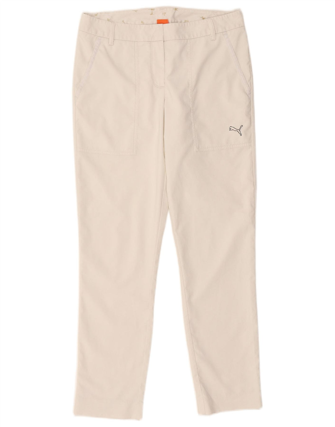 Puma Womens Slim Chino Trousers UK 10 Small W32 L28 White Polyester