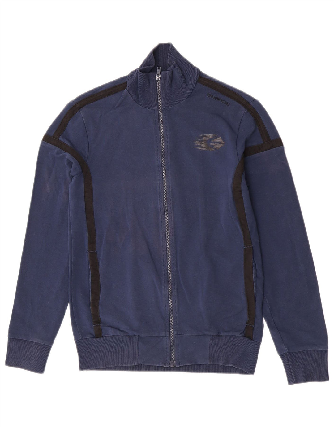 Energie Mens Tracksuit Top Jacket Small Navy Blue Colourblock Cotton