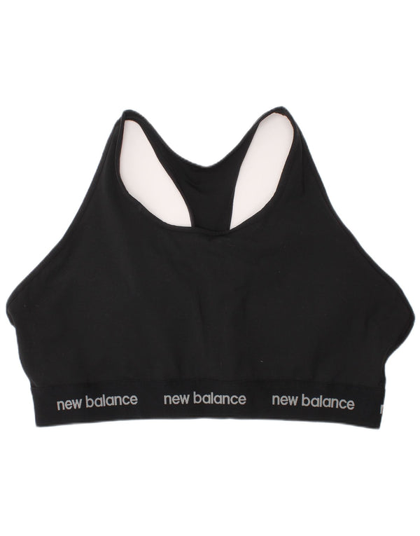 New Balance Womens Graphic Sport Bra Top XL Black Sports