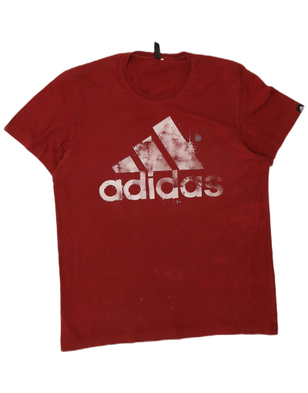 Adidas Mens Graphic T-Shirt Top Large Red Cotton