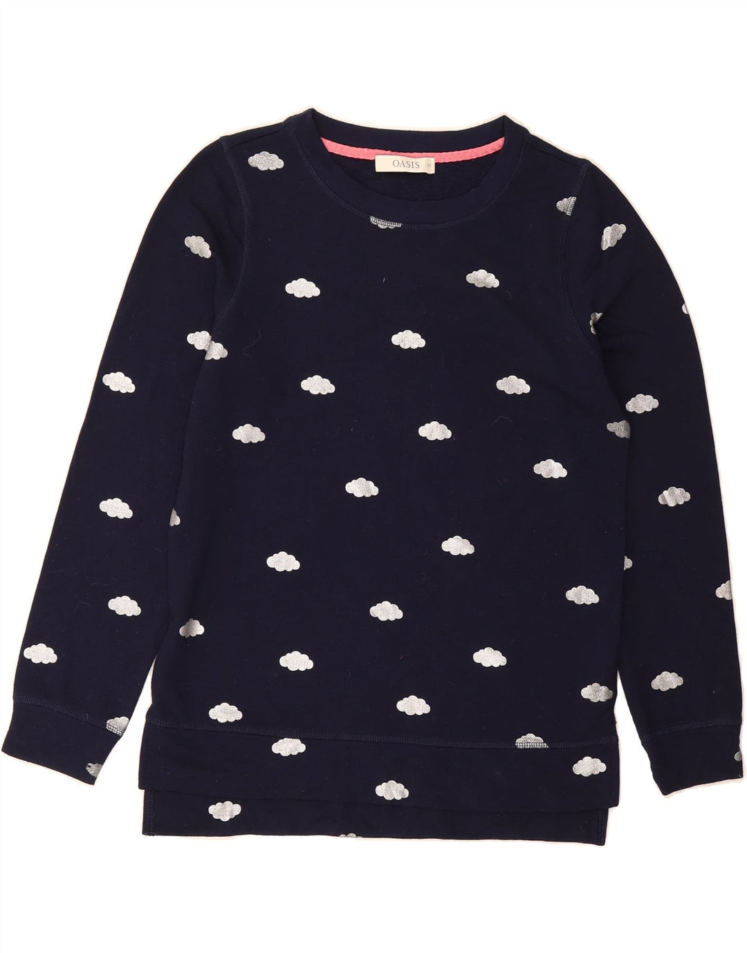 OASIS Womens Oversized Sweatshirt Jumper UK 6 XS Navy Blue Vintage Oasis and Second-Hand Oasis from Messina Hembry 