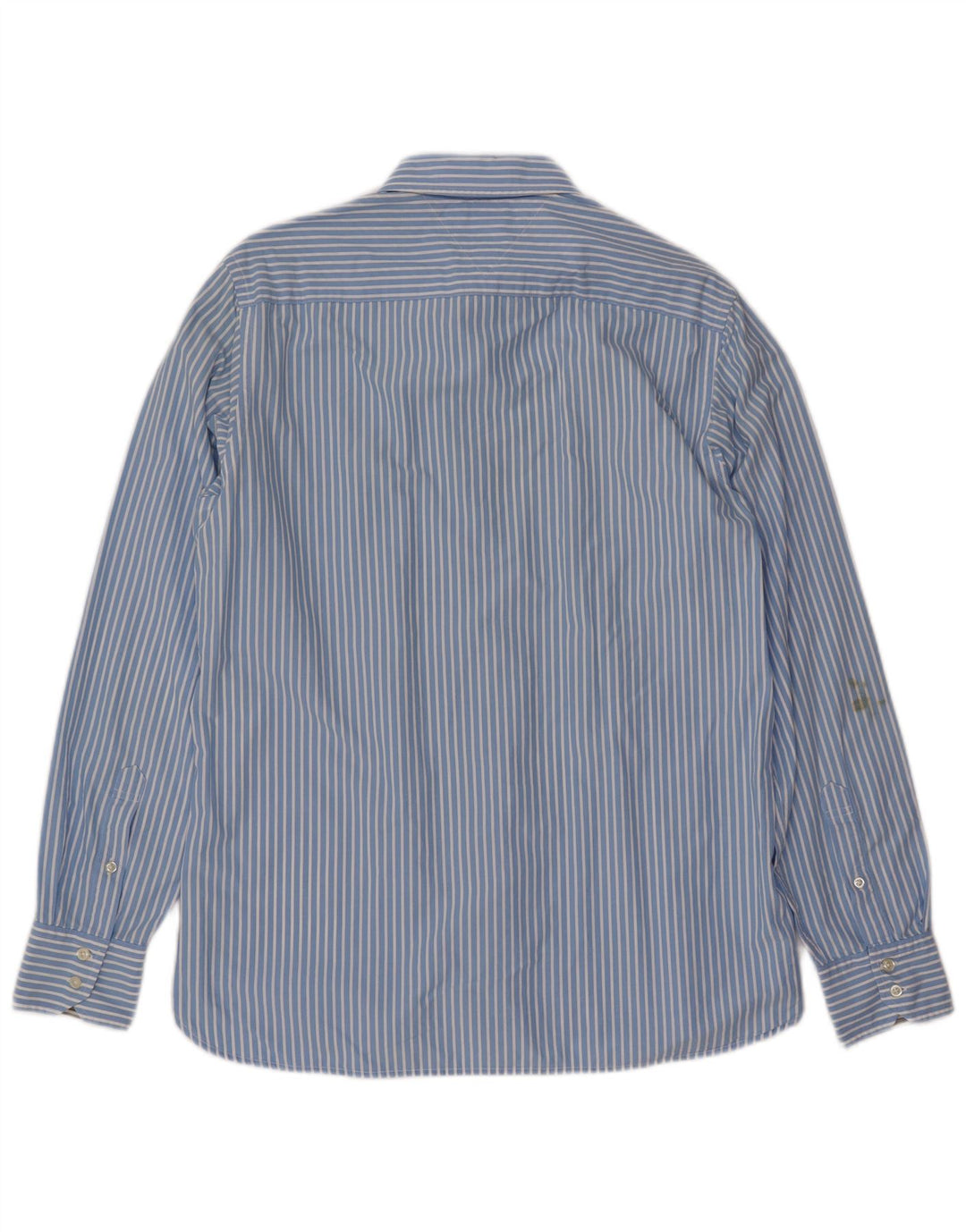 TOMMY HILFIGER Mens Shirt Medium Blue Striped Cotton