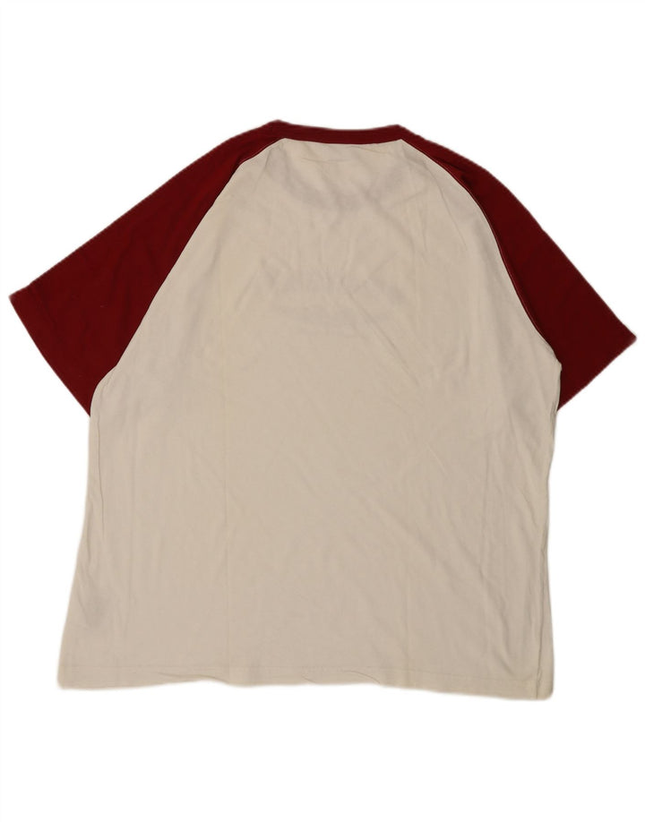 WRANGLER Mens Graphic T-Shirt Top XL White Colourblock Cotton