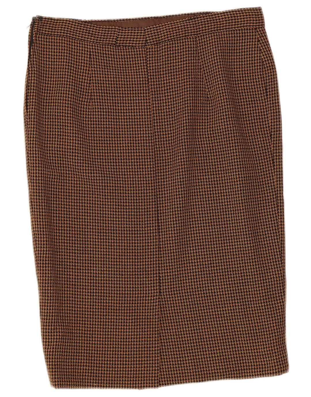 VINTAGE Womens Pencil Skirt W32 Large Brown Houndstooth