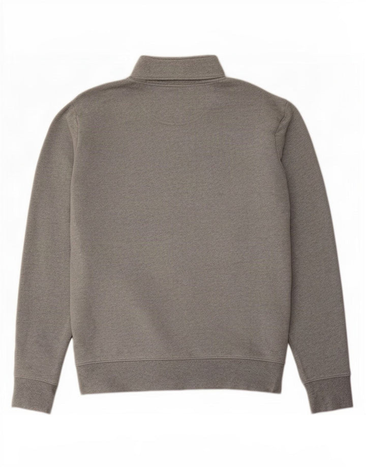 Marks & Spencer Mens Zip Neck Sweatshirt Jumper Large Grey Cotton