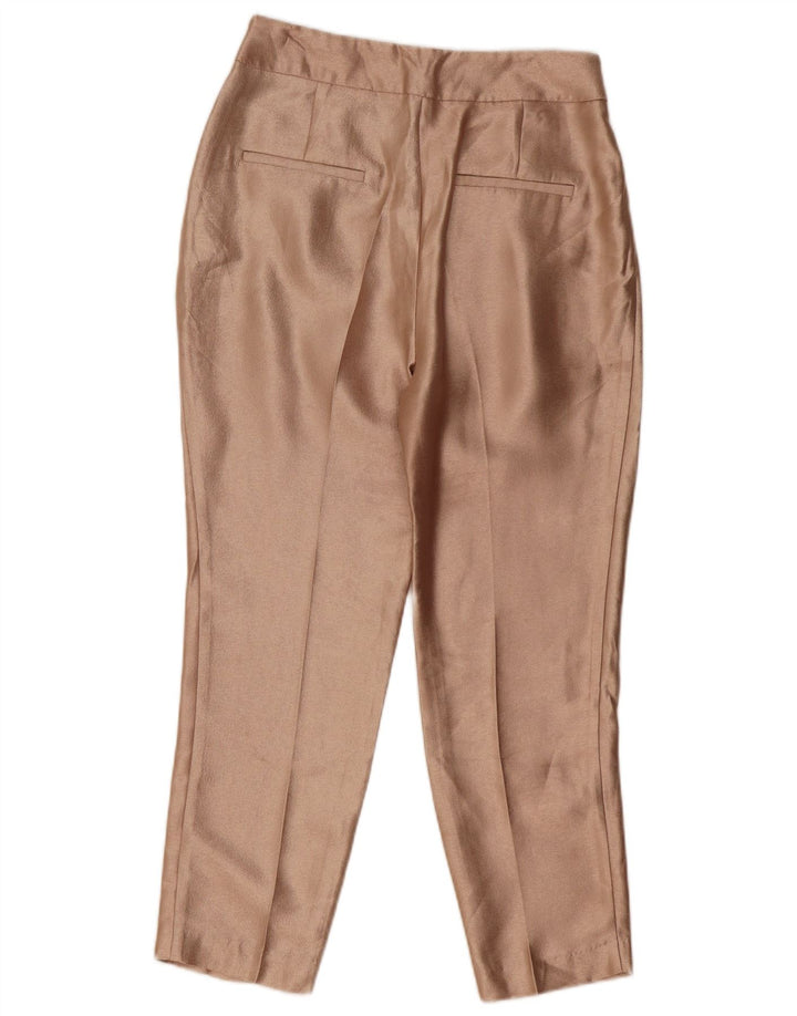 Zara Womens Tapered Casual Trousers Small W27 L26 Beige Polyester