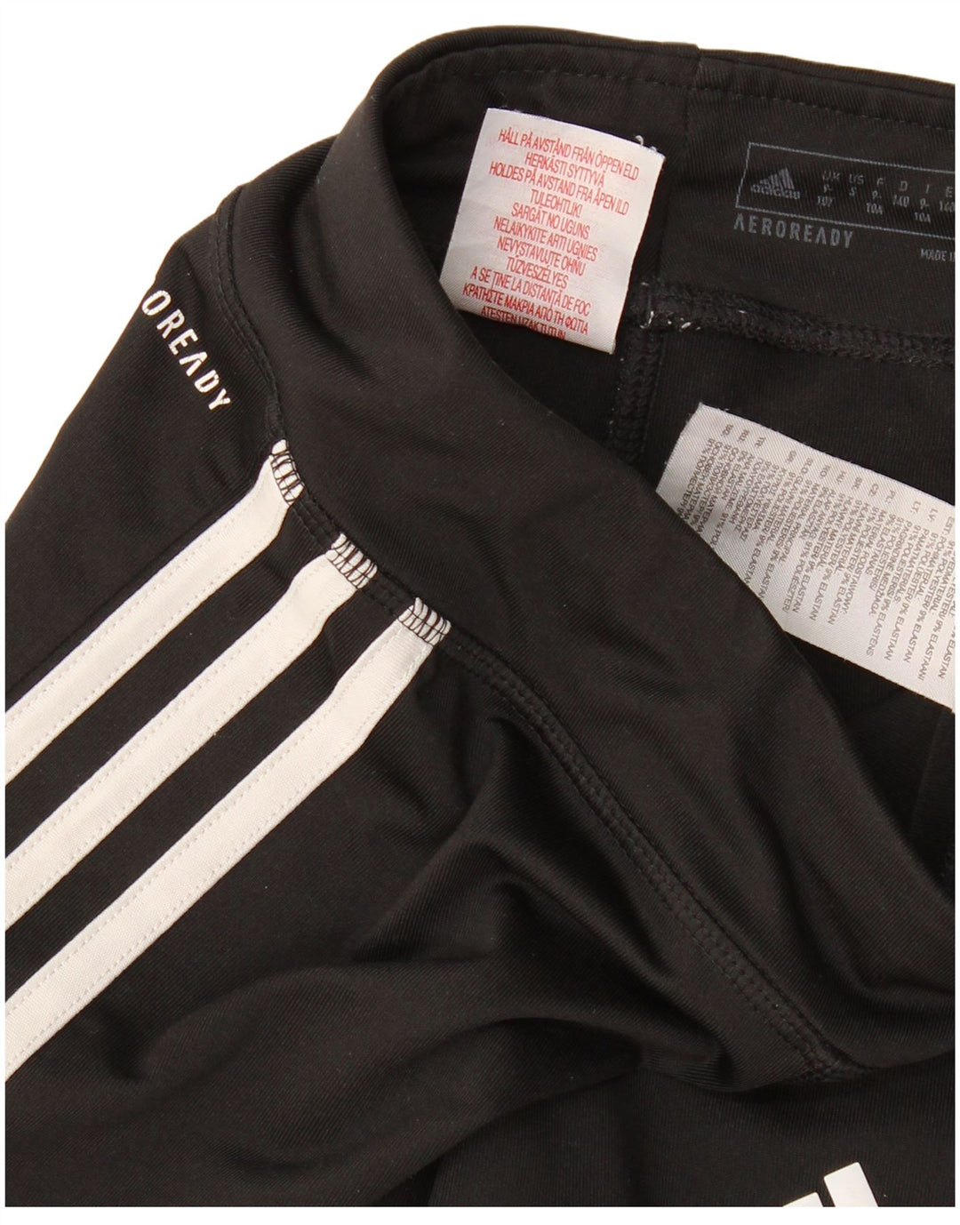 Adidas Girls Leggings 9-10 Years W22 L23 Black Polyester