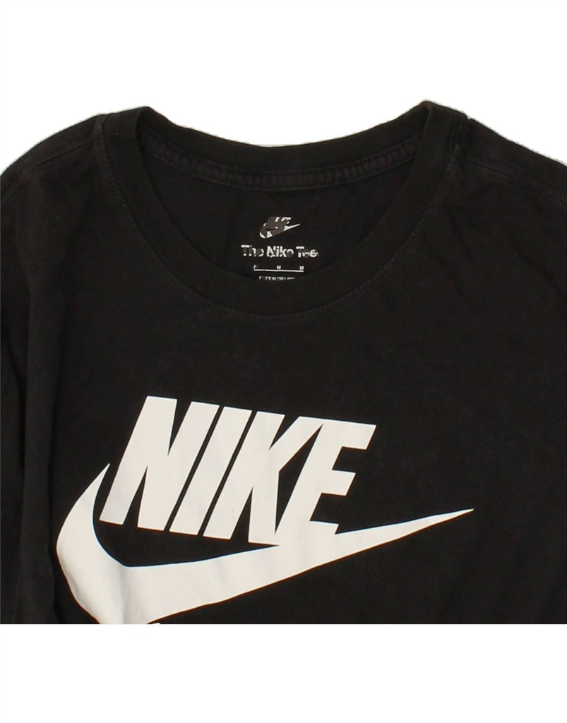 NIKE Mens Graphic T-Shirt Top Medium Black Cotton | Vintage Nike | Thrift | Second-Hand Nike | Used Clothing | Messina Hembry 