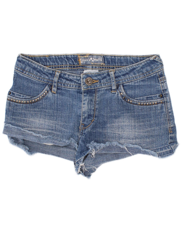 Levi's Girls Denim Shorts 11-12 Years W24 Blue Ramie