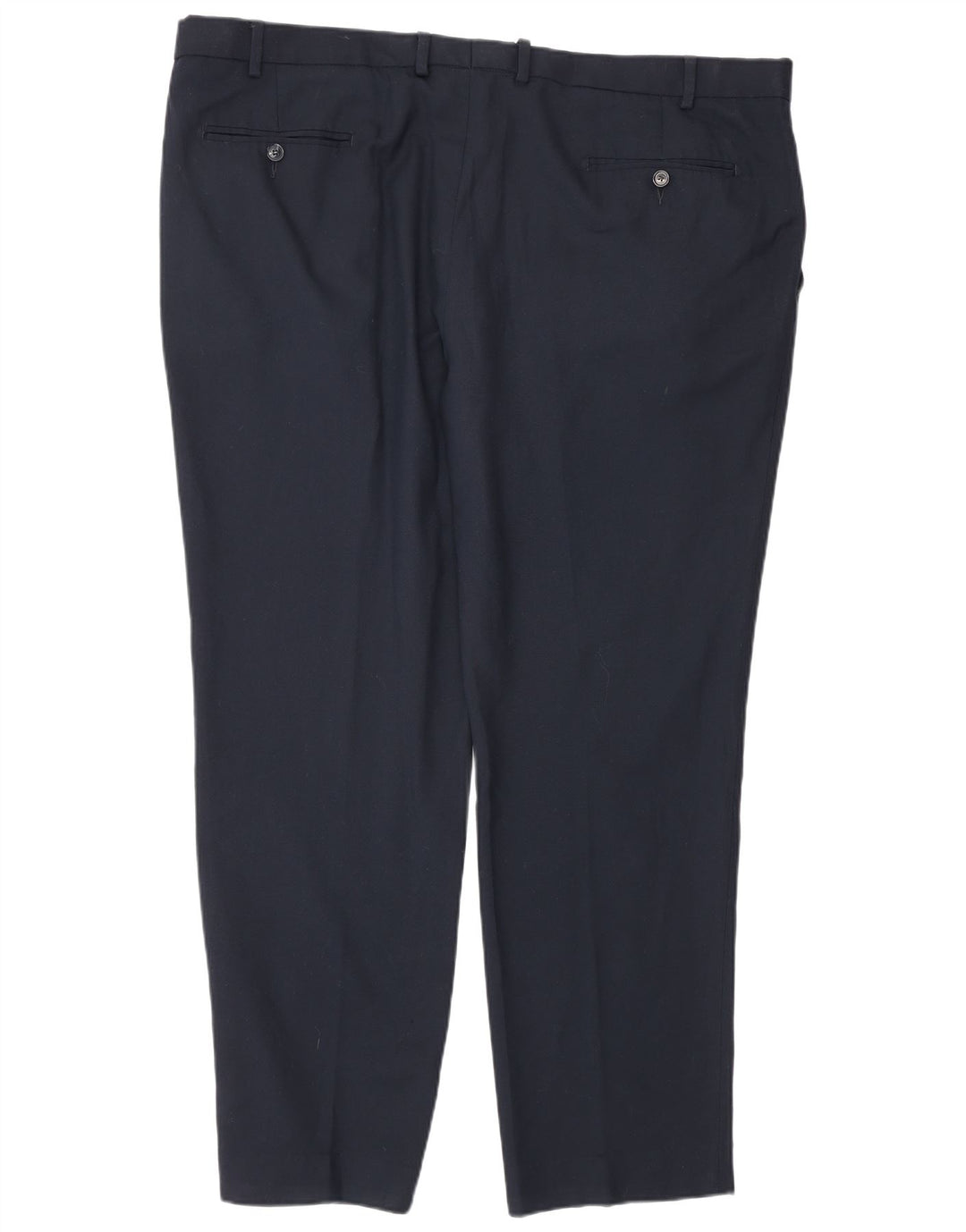 Marks & Spencer Mens Tailored Fit Suit Trousers W44 L31 Navy Blue Wool