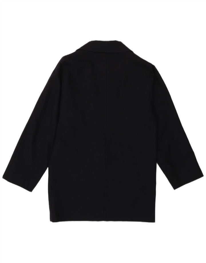 Laura Ashley Womens 2 Button Blazer Jacket UK 10 Small Navy Blue Wool