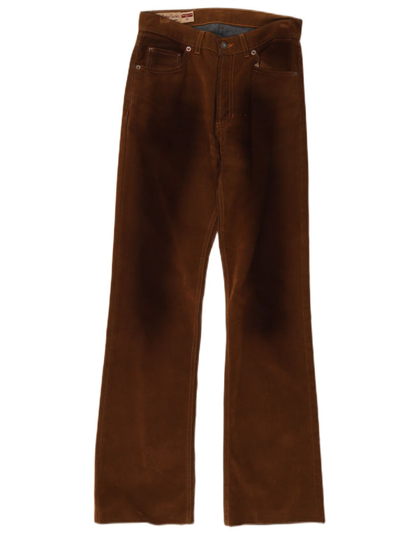 Marlboro Classics Womens Regular Fit Casual Trousers W26 L30 Brown Cotton