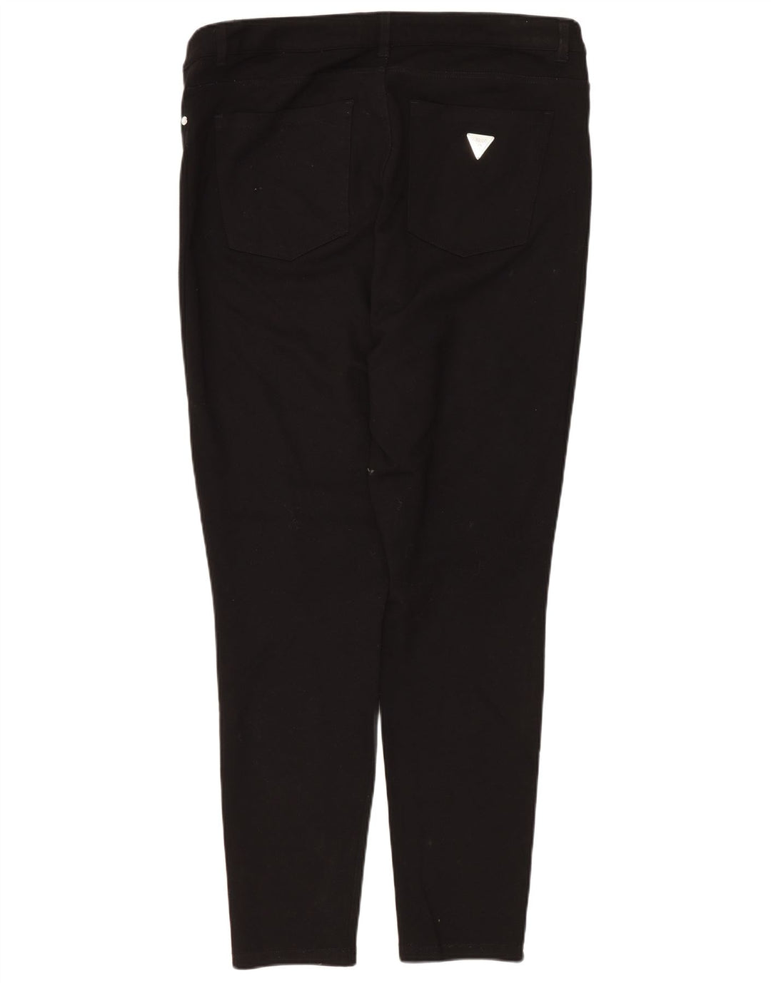 GUESS Womens High Waist Skinny Casual Trousers UK 12 Medium W34 L27 Black