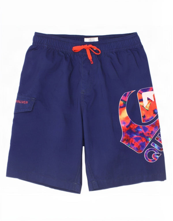 Quiksilver Boys Graphic Swimming Shorts 9-10 Years Small Navy Blue