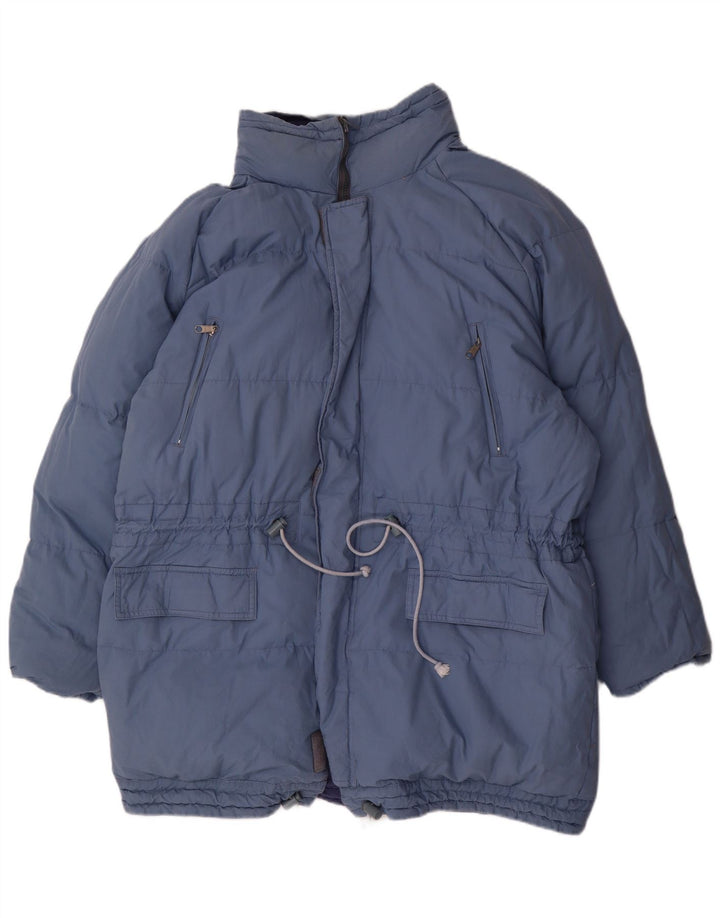 DIADORA Mens Loose Fit Reversible Padded Jacket UK 38 Medium Blue Cotton