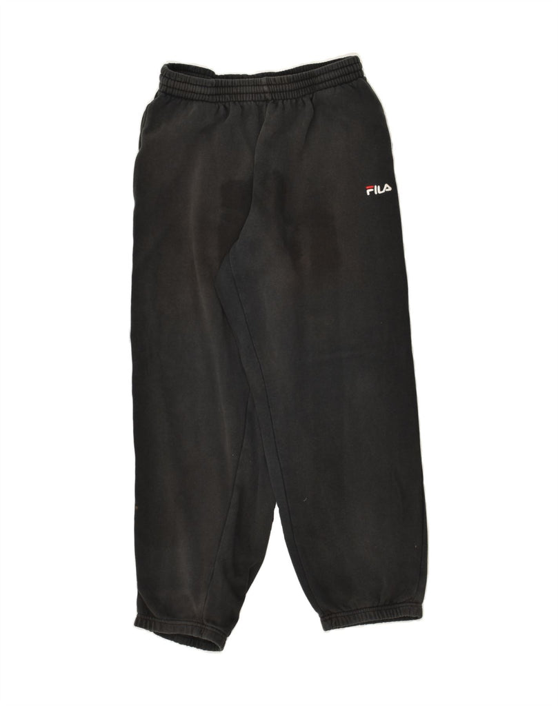 FILA Boys Tracksuit Trousers Joggers 9-10 Years Large Black Cotton | Vintage Fila | Thrift | Second-Hand Fila | Used Clothing | Messina Hembry 