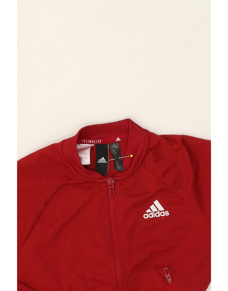 ADIDAS Boys Tracksuit Top Jacket 7-8 Years Red Polyester | Vintage Adidas | Thrift | Second-Hand Adidas | Used Clothing | Messina Hembry 