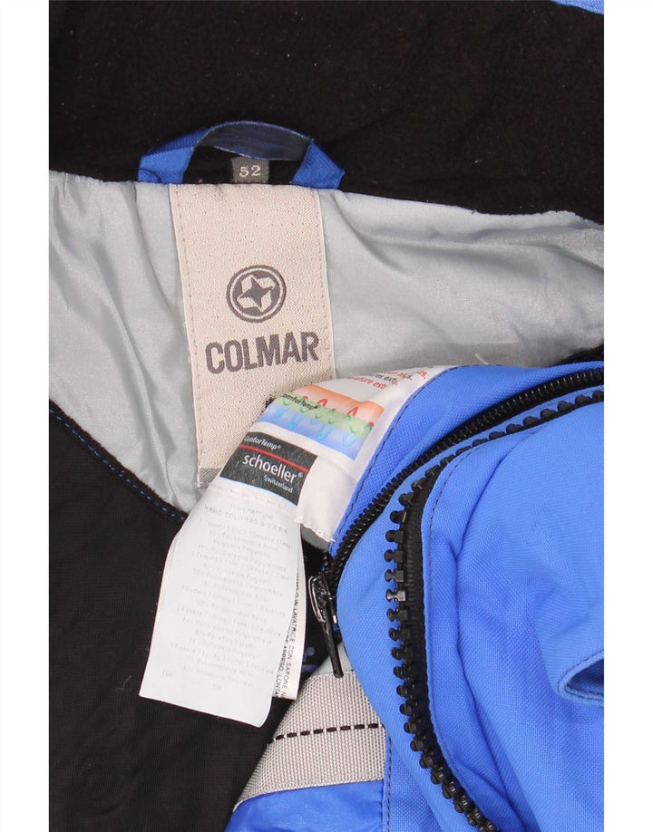 Colmar Mens Hooded Ski Jacket EU 52 Large Blue Colourblock Polyamide