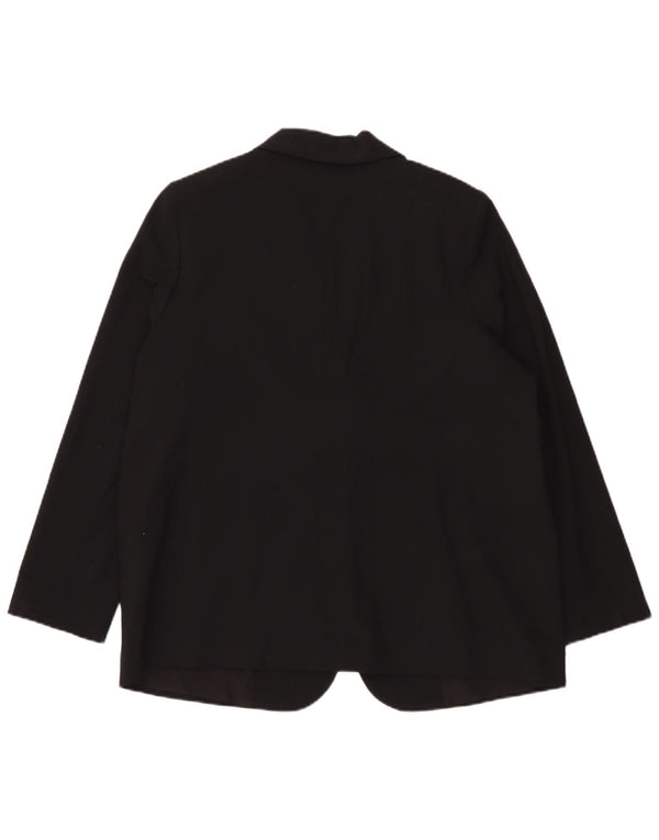 Marks & Spencer Womens 1 Button Oversized Blazer Jacket UK 18 XL Black