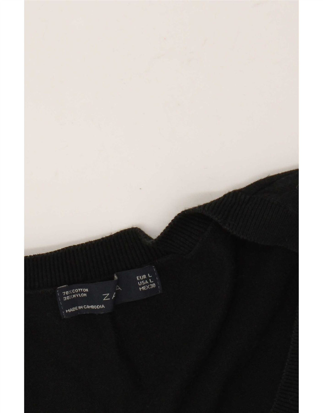 Zara Womens T-Shirt Top UK 14 Large Black