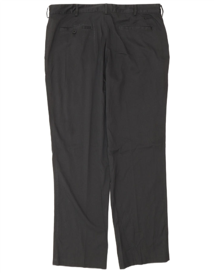 Nike Mens Straight Chino Trousers W36 L32 Black Polyester