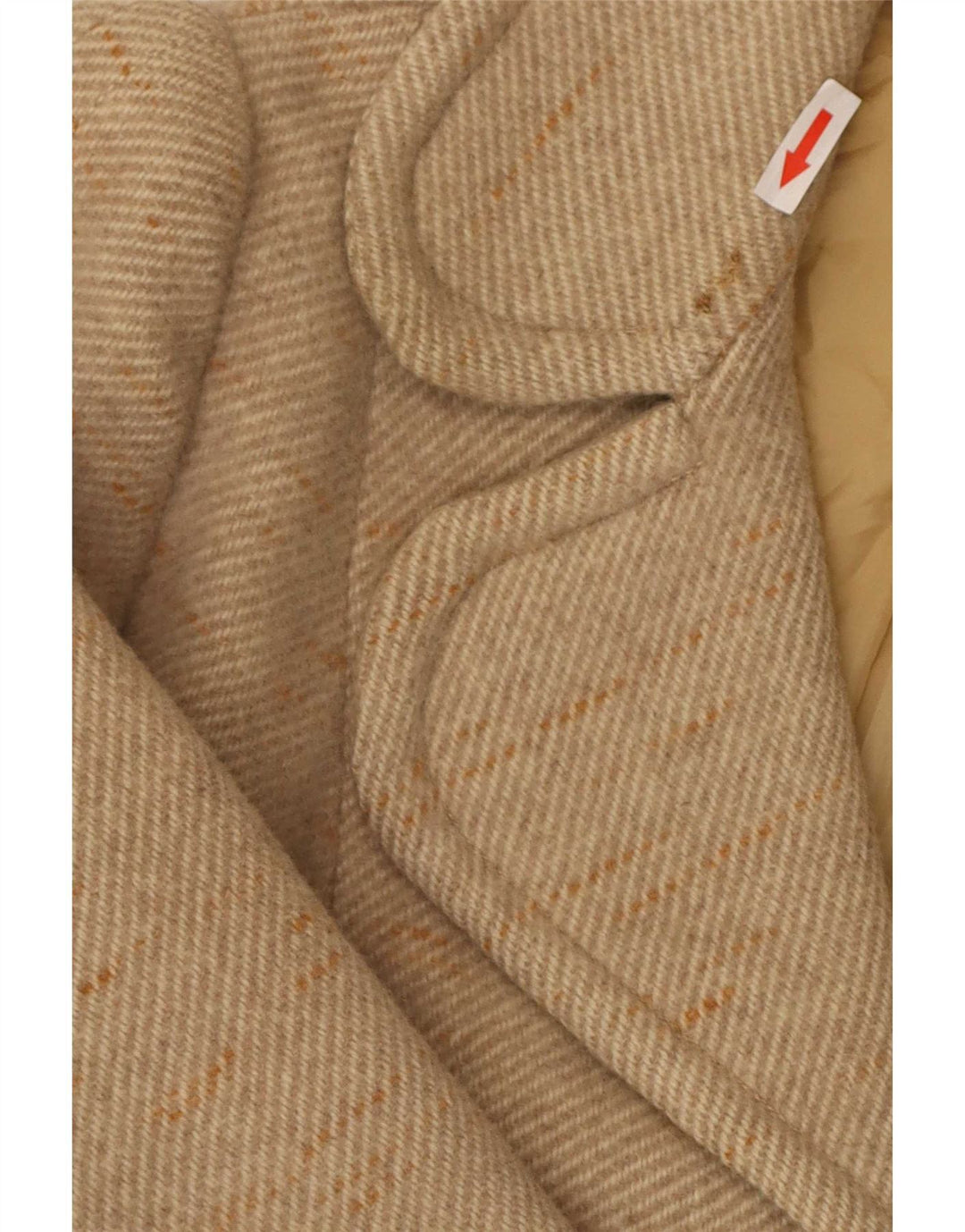 Vintage Womens Overcoat UK 10 Small Beige Flecked