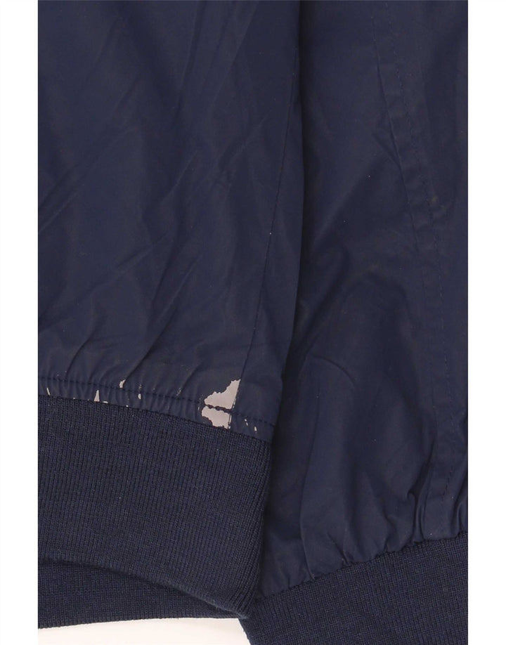 Zara Mens Bomber Jacket UK 40 Large Navy Blue Polyester