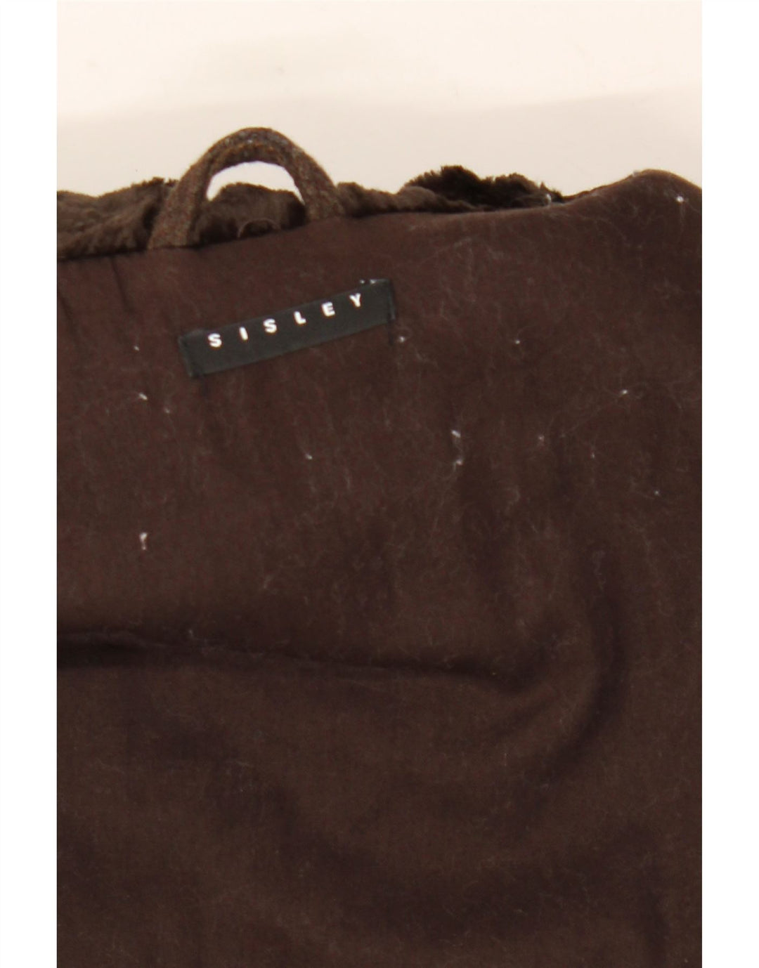 Sisley Mens Pea Coat IT 50 Large Brown Striped
