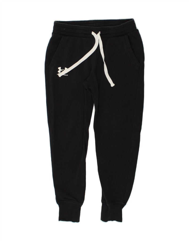 UNDER ARMOUR Mens Tracksuit Trousers Joggers Small Black Cotton | Vintage Under Armour | Thrift | Second-Hand Under Armour | Used Clothing | Messina Hembry 