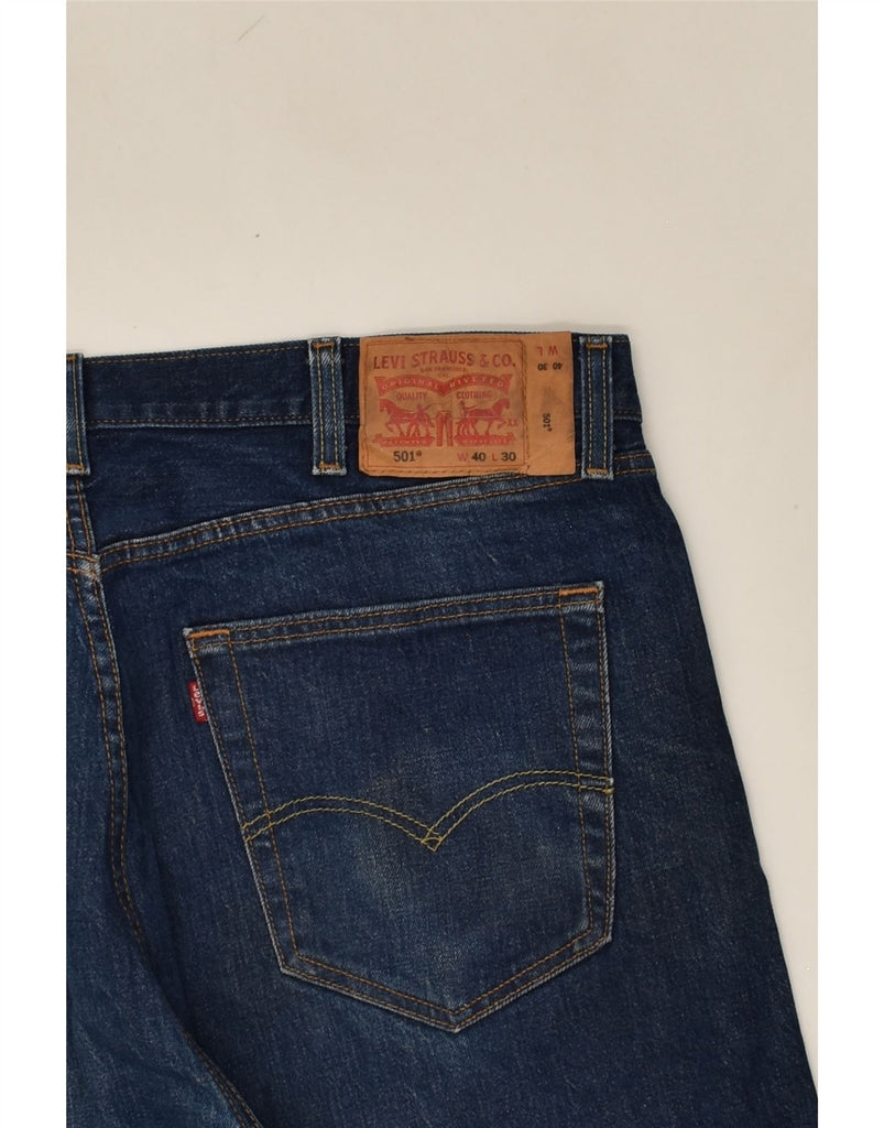 LEVI'S Mens 501 Straight Jeans W40 L24 Navy Blue Cotton | Vintage Levi's | Thrift | Second-Hand Levi's | Used Clothing | Messina Hembry 