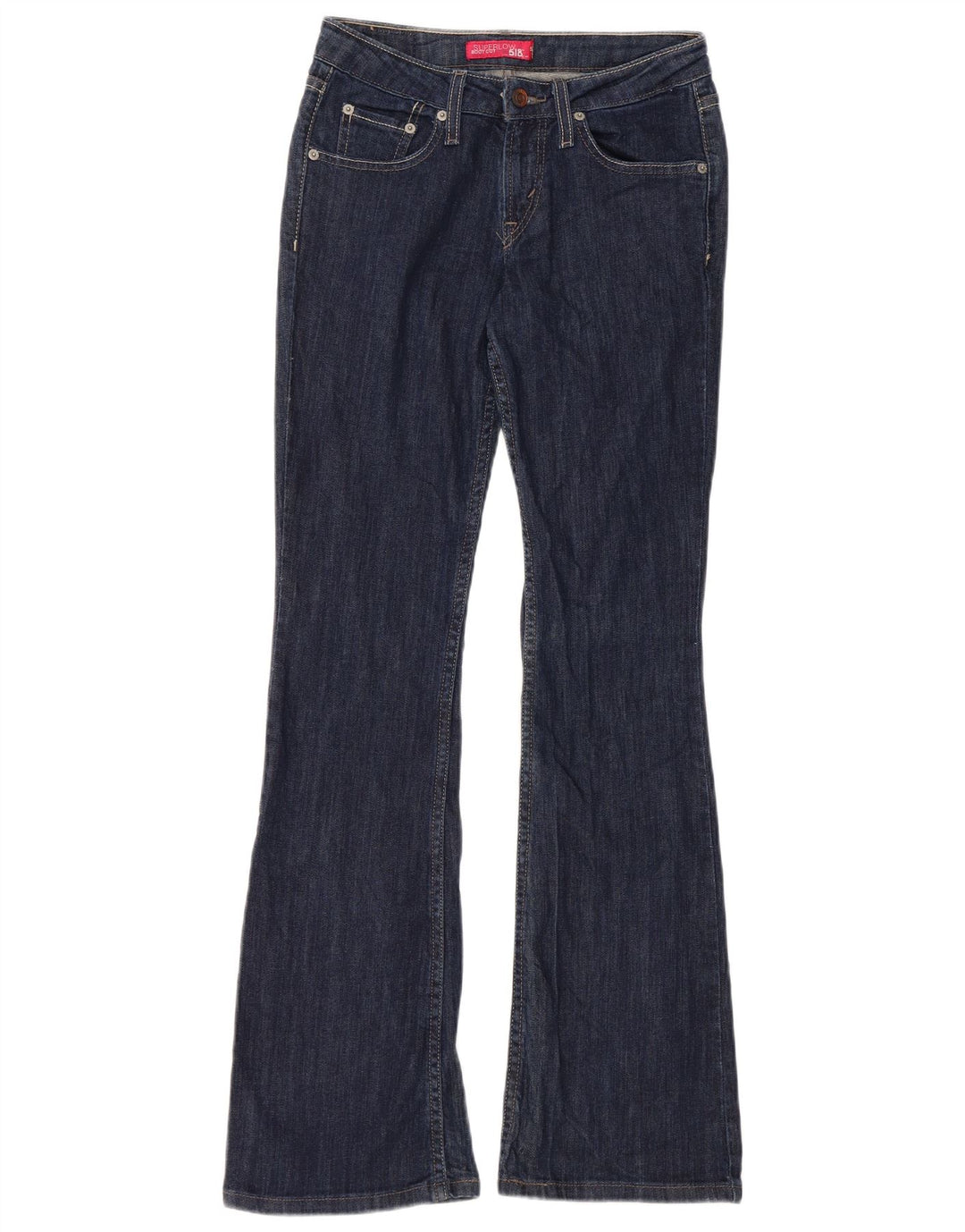 Levi's Womens 518 Super Low Bootcut Jeans US 3 Small W28 L31 Navy Blue
